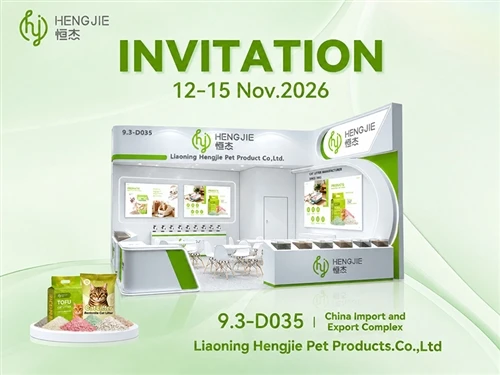 Hengjie Pet Products At CIPS 2026: Next-Gen Bentonite, Tofu & Plant-Based Cat...